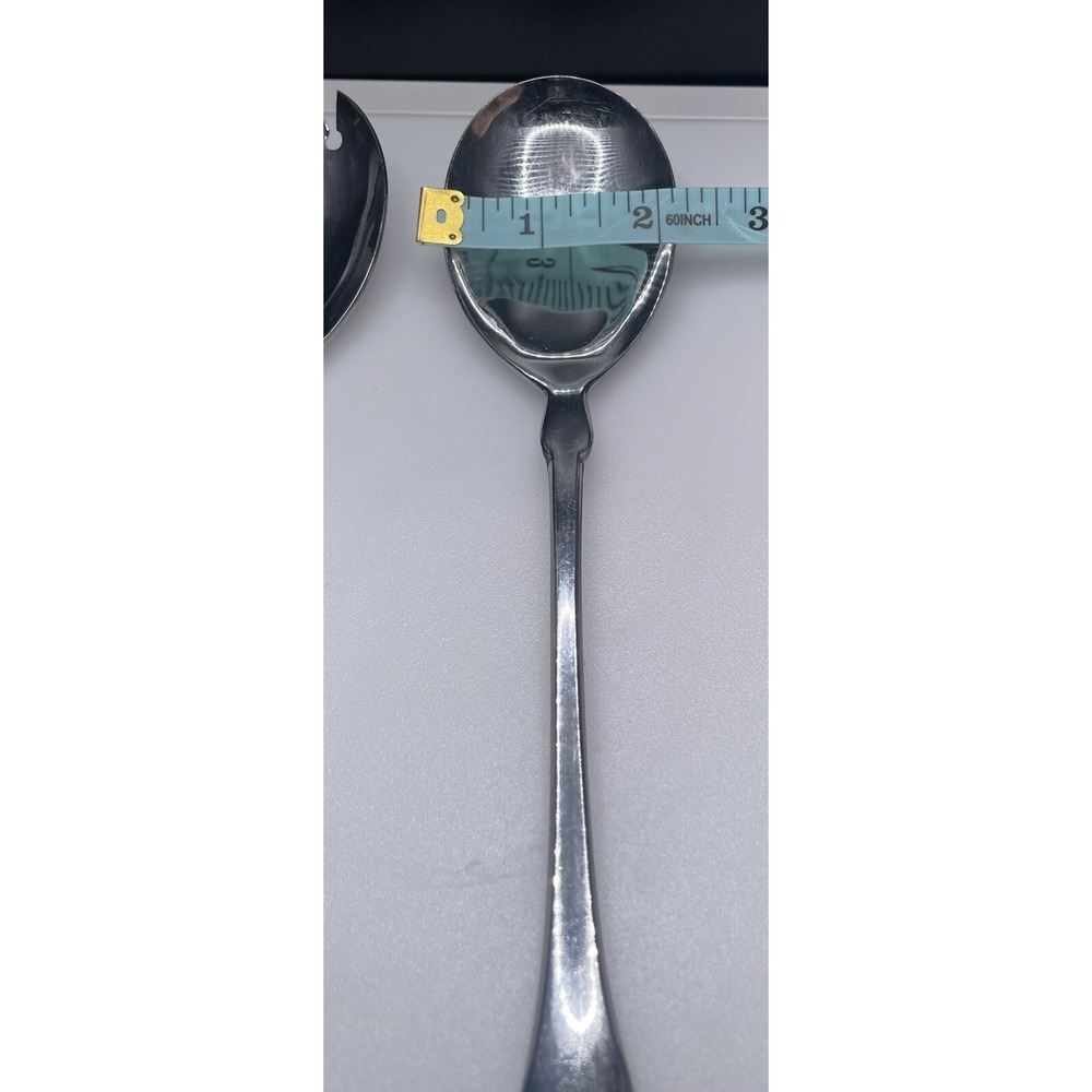 Vintage 1960s Rogers 18/0 Stainless Flatware Cutlery. 10" Serving Spoon & Spork - Picture 7 of 13